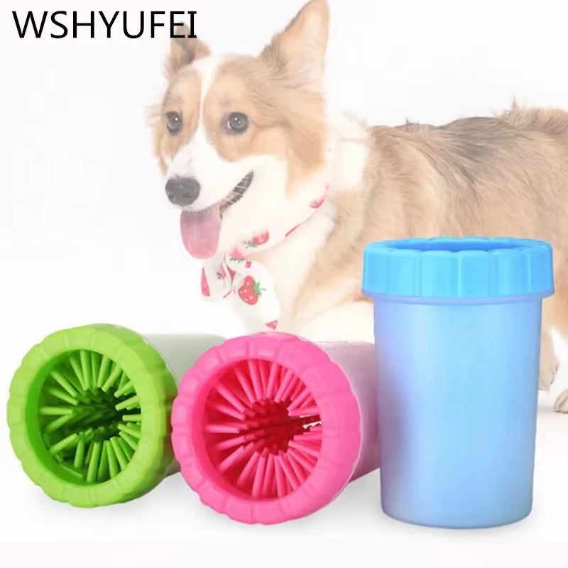 Portable Soft Silicone Pet Cleaning Cup for Efficient Cat Claw Hygiene