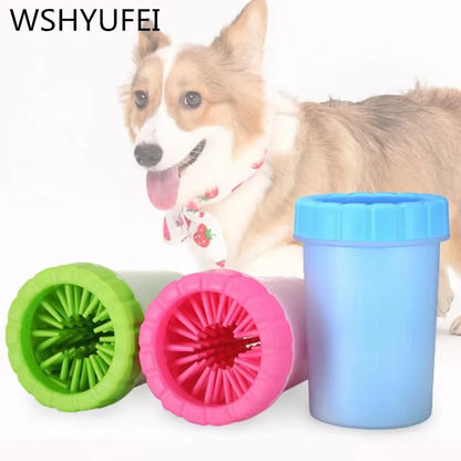 Portable Soft Silicone Pet Cleaning Cup for Efficient Cat Claw Hygiene