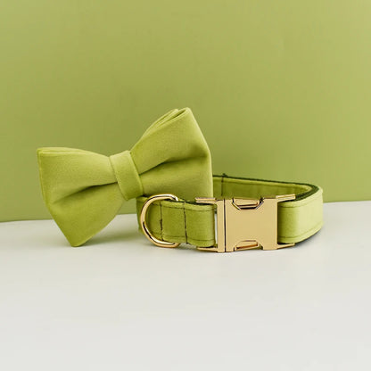 Velvet Adjustable Dog Collar Leash, Gold Dog Collar and Leash Set, Dog Collar Leash and Harness Set Strong Large Dog