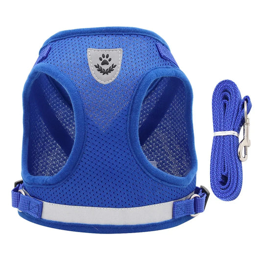 Adjustable Pet Harness and Leash Set for Dogs and Cats - Vest Harness with Lead and Collar Accessories