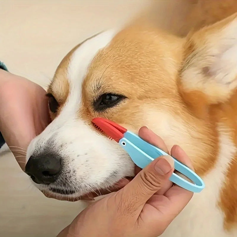 1Pc Pet Tear Stain Remover Comb - Gentle Dog Eye Cleaning Brush for Pet Grooming Supplies, No Electricity Needed