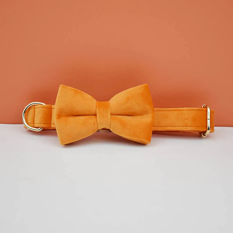 Velvet Adjustable Dog Collar Leash, Gold Dog Collar and Leash Set, Dog Collar Leash and Harness Set Strong Large Dog