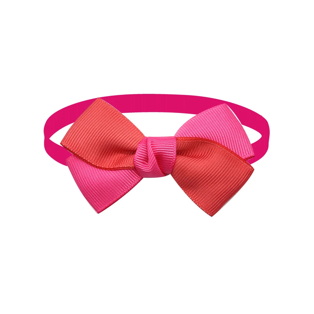 Pet Dog Bowties with Floral Design - 50/100 Pieces, Elegant Accessories for Small Dogs