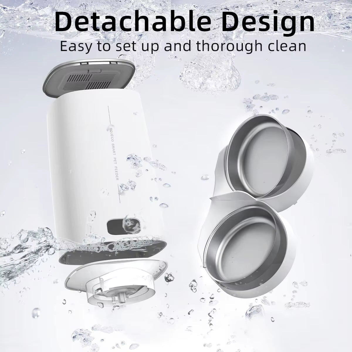 Smart Automatic Cat Feeder with Remote Control and Wi-Fi Connectivity for Cats and Dogs