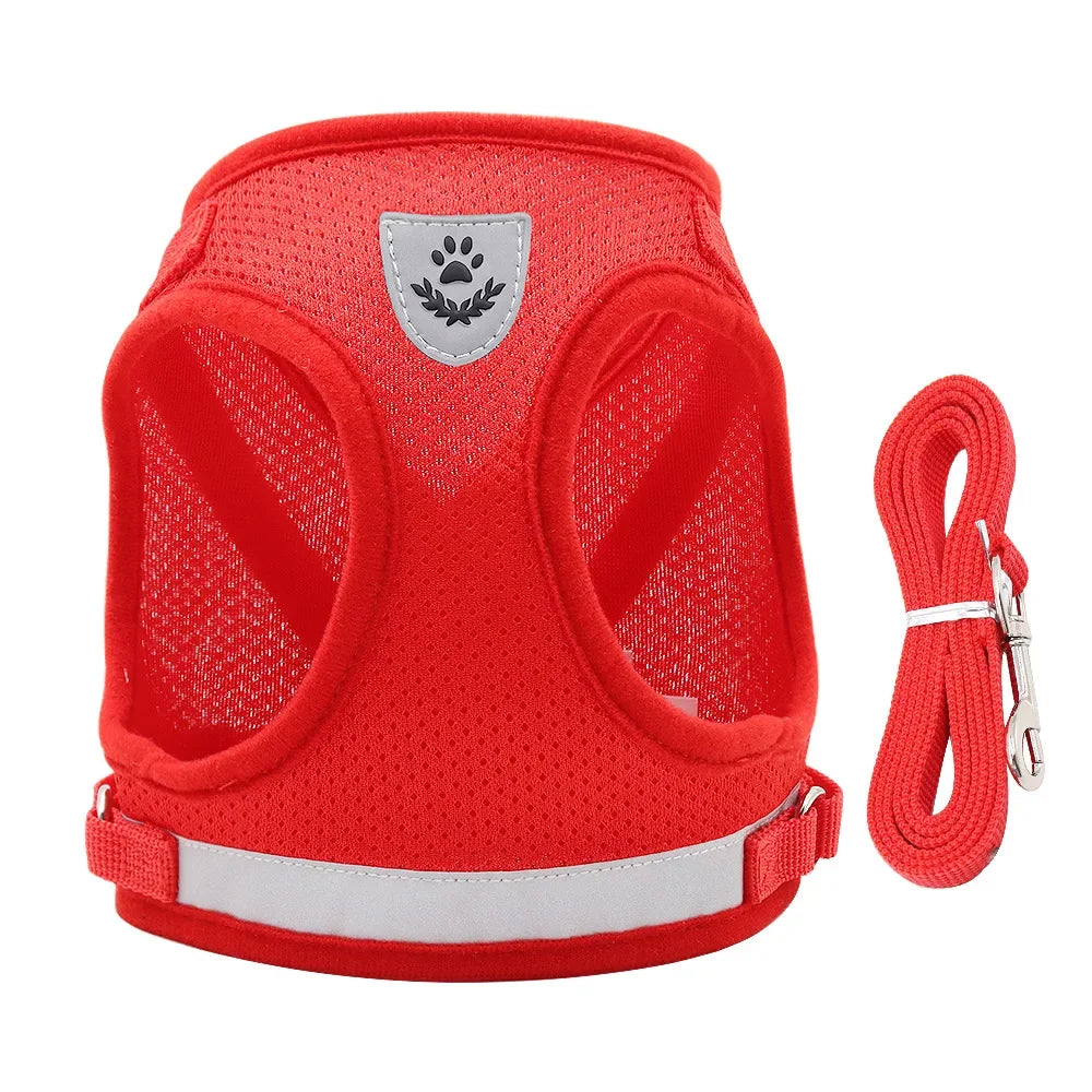Adjustable Pet Harness and Leash Set for Dogs and Cats - Vest Harness with Lead and Collar Accessories