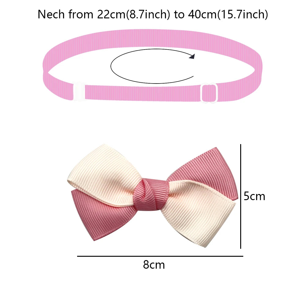 Pet Dog Bowties with Floral Design - 50/100 Pieces, Elegant Accessories for Small Dogs