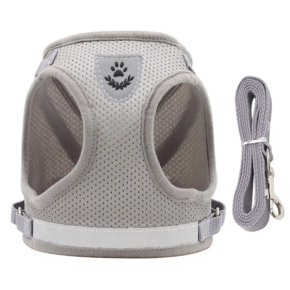 Adjustable Pet Harness and Leash Set for Dogs and Cats - Vest Harness with Lead and Collar Accessories