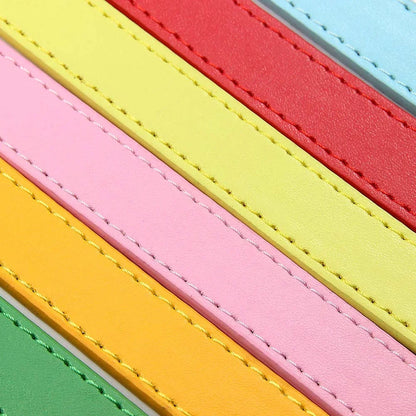 16 Colors Dog Leash Soild Color Leather Pet Walking Training Leads for Small Medium Dogs Cat in Collar and Harness 120Cm
